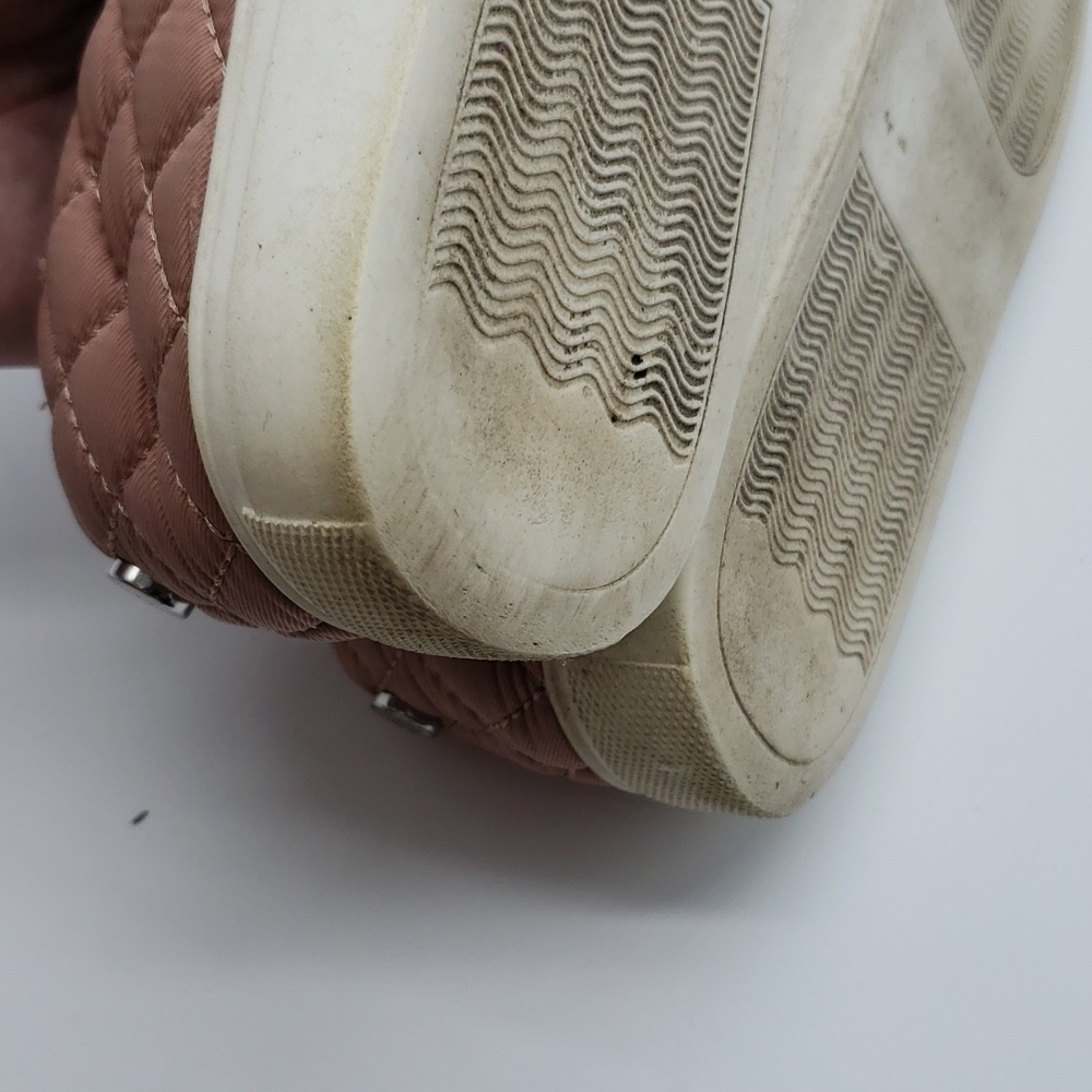 STEVE Madden Endell women US 9 quilted dusty rose pink textile slip on sneakers - Picture 6 of 10
